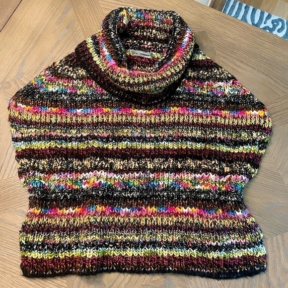 ANTHROPOLOGIE Piera Knit Turtleneck Poncho Sweater - Picture 5 of 12